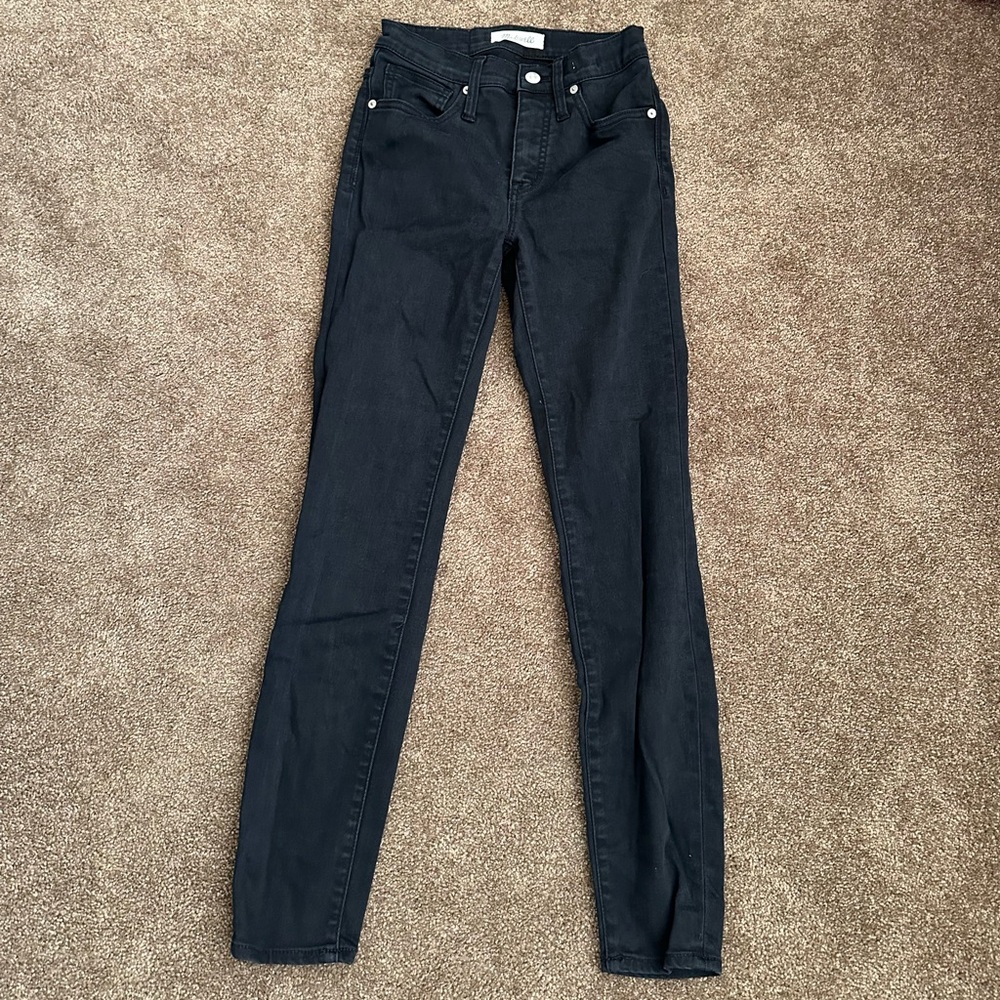 Madewell Women's High Rise Black Skinny Jeans Size 25